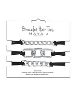 Bracelet Hair Ties - Silver/Black