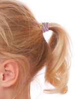 Kids Bracelet Hair Ties - Gold/Sparkly Pink