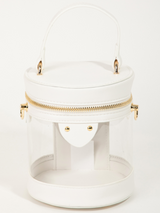 Clear Stadium Bucket Bag - White