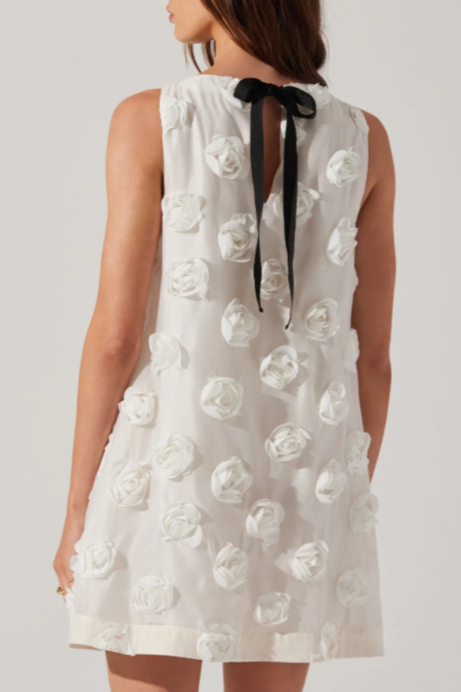 Floria Rose Appliqué Mini Dress