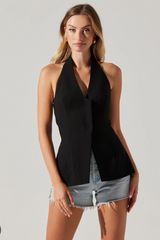 Jeanne Button Up Halter Top