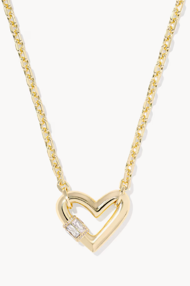 Emery Heart Gold Short Pendant Necklace
