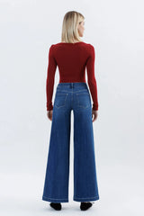 Jesse Mid Rise Palazzo Jeans