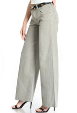 Ziggy Wide Leg Jeans - Sage