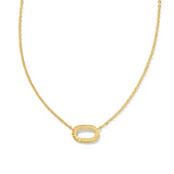 Elisa Ridge Gold Open Frame Necklace