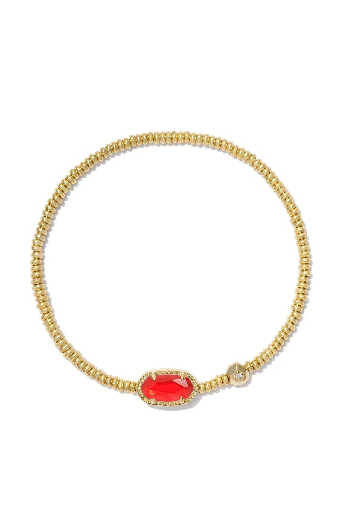 Grayson Gold Stretch Bracelet - Red Illusion