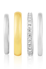 Faye Two-Tone Rings Set