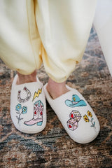 Lucky Cowgirl Icons Slippers