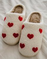 Red Hearts All Over Slippers