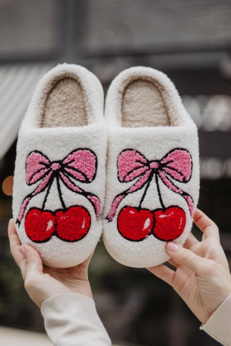 Cherry Bow Slippers