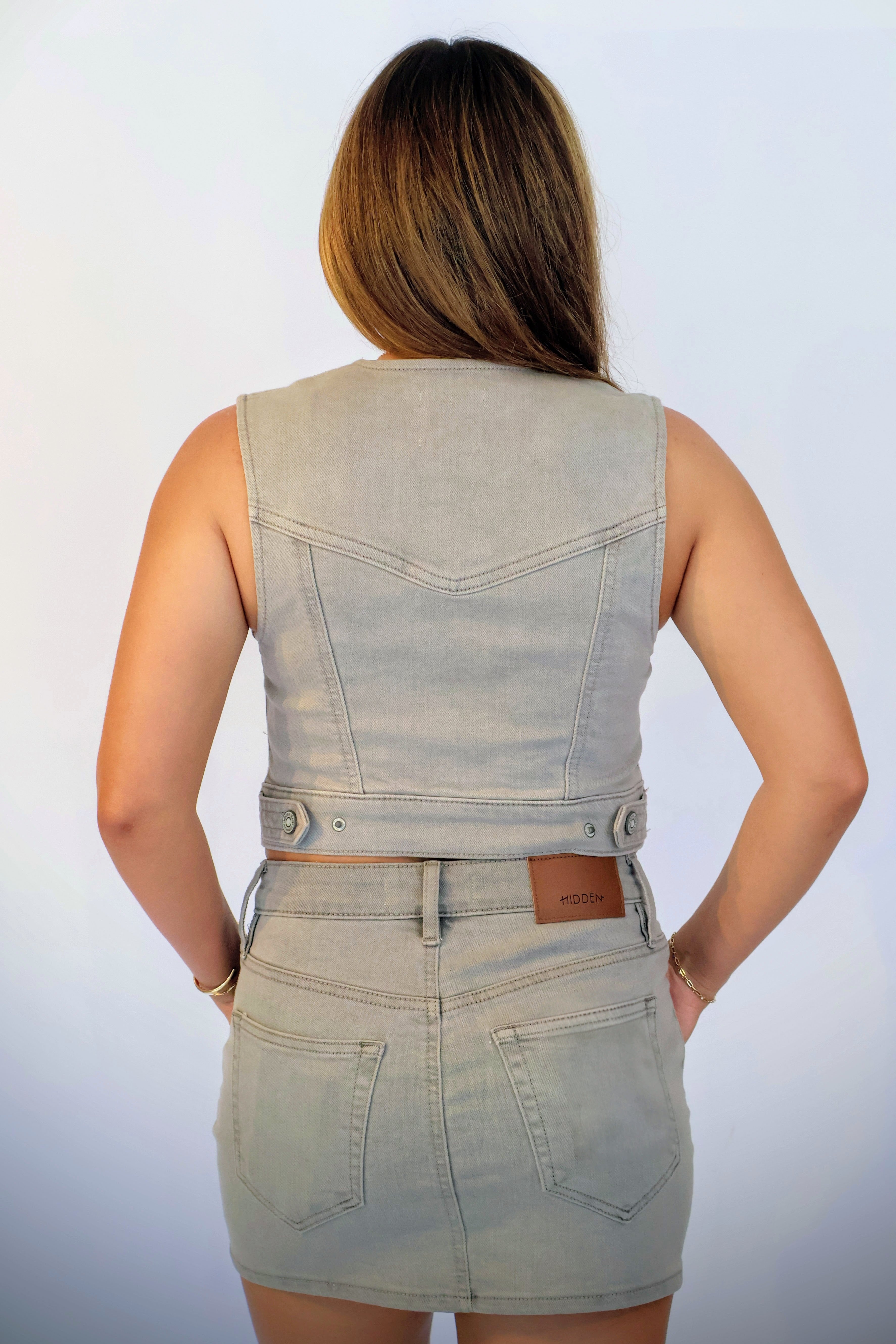 Peyton Micro Mini Skirt - Gravel