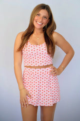 Cherry Gingham Athletic Top