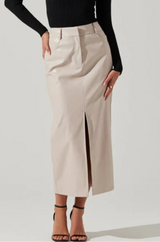 Karolyna Leather Maxi Skirt