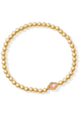 Abbie Gold Beaded Bracelet - Azalea Illusion