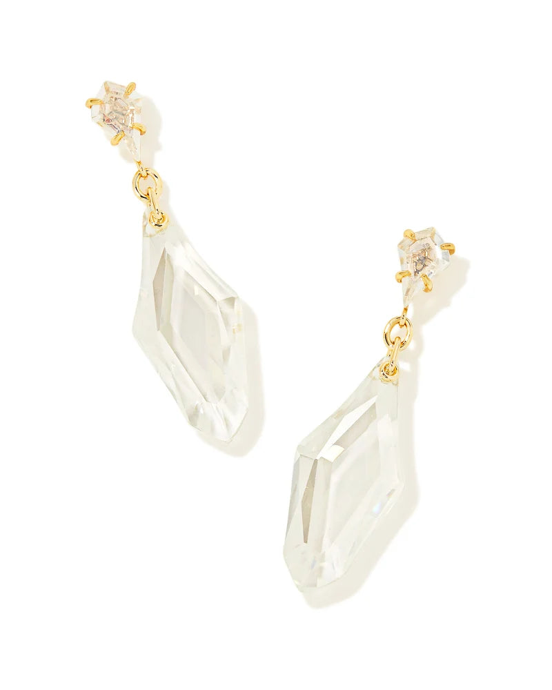 Alexandria Gold Lustre Statement Drop Earrings