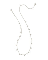 Amelia Rhodium Delicate Chain Necklace