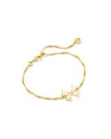 Blair Bow Gold Delicate Chain Bracelet - Iridescent Drusy