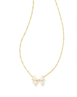Blair Bow Gold Short Pendant Necklace - Iridescent Drusy
