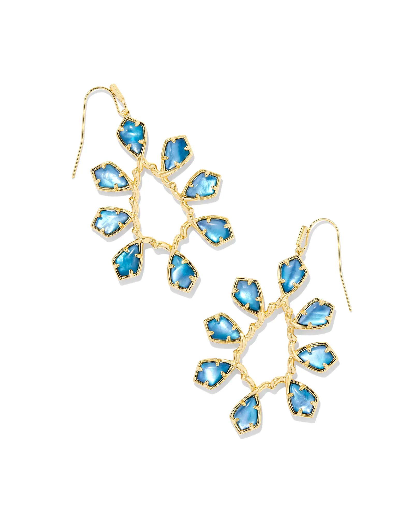 Camry Gold Open Frame Earrings - Watercolor Illusion