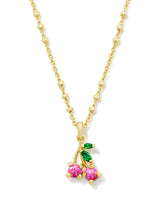Cherry Kyocera Opal Short Pendant Necklace