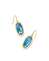 Dani Ridge Gold Frame Drop Earrings - Watercolor Illusion