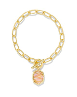 Daphne Gold Link & Chain Bracelet - Abalone