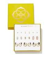 Gold Earrings Gift Box (Set of 9)