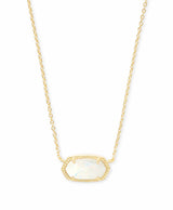 Elisa Gold Necklace - White Opal