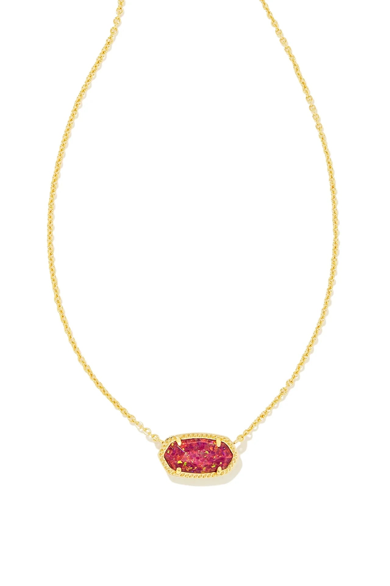 Elisa Gold Necklace - Berry Opal