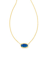 Elisa Gold Necklace - Cobalt Blue Illusion