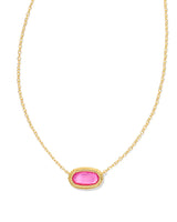 Elisa Ridge Gold Frame Pendant Necklace - Azalea Illusion