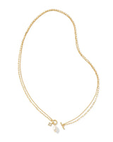 Eve Gold Pearl Multi Chain Necklace - White Pearl