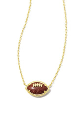 Football Gold Short Pendant Necklace