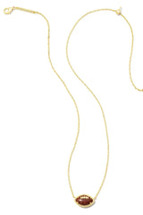 Football Gold Short Pendant Necklace