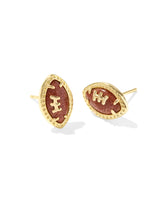 Football Gold Stud Earrings