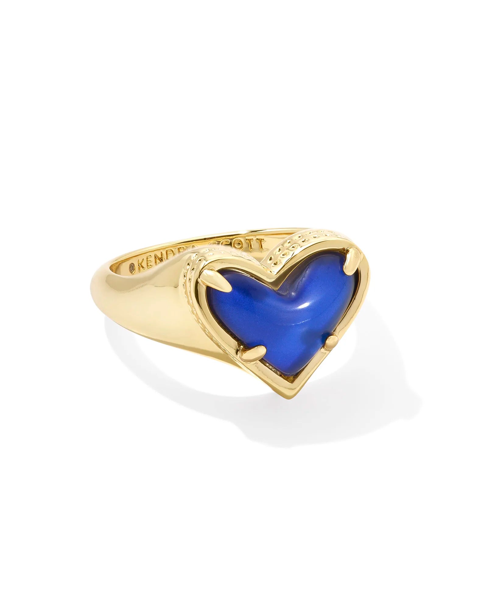 Ari Heart Gold Frame Mood Stone Ring
