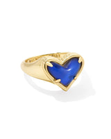 Ari Heart Gold Frame Mood Stone Ring