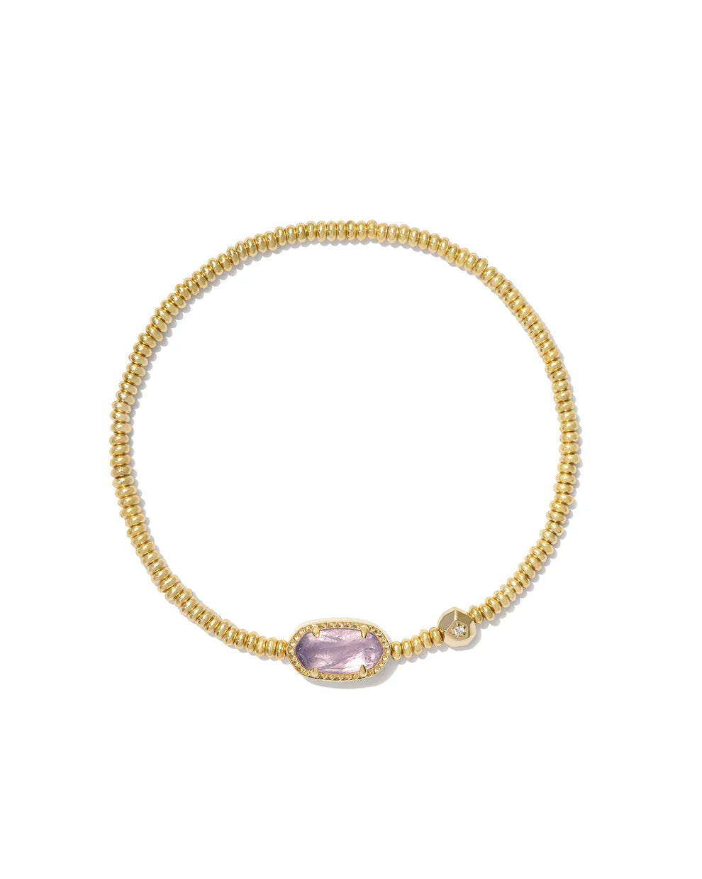Grayson Gold Stretch Bracelet - Amethyst