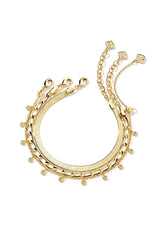 Kassie Gold Chain Bracelets (Set of 3)