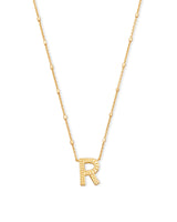Letter R Gold Pendant Necklace