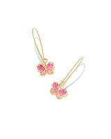 Mae Butterfly Gold Wire Drop Earrings - Azalea Illusion