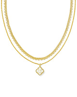 Mallory Rose Gold Multi Strand Necklace - Ivory