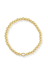 Mini Elaina Gold Stretch Bracelet - Ivory