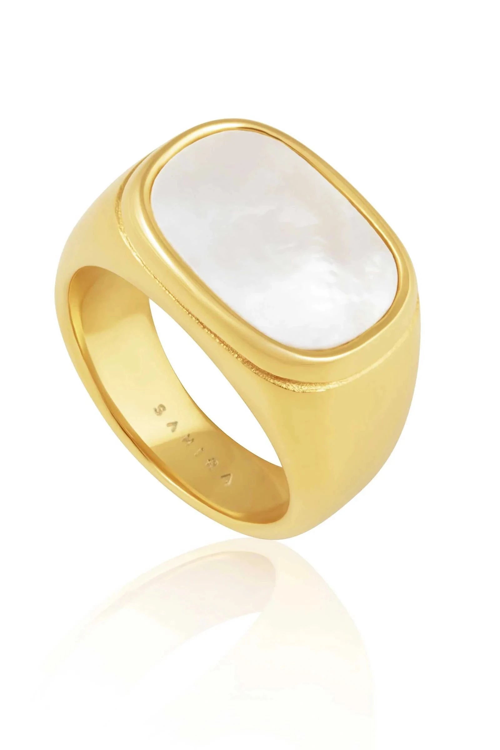 Mother-of-Pearl Signet Ring