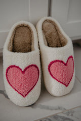 Pink & Red Heart Slippers