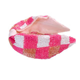 Pink Plaid Headband