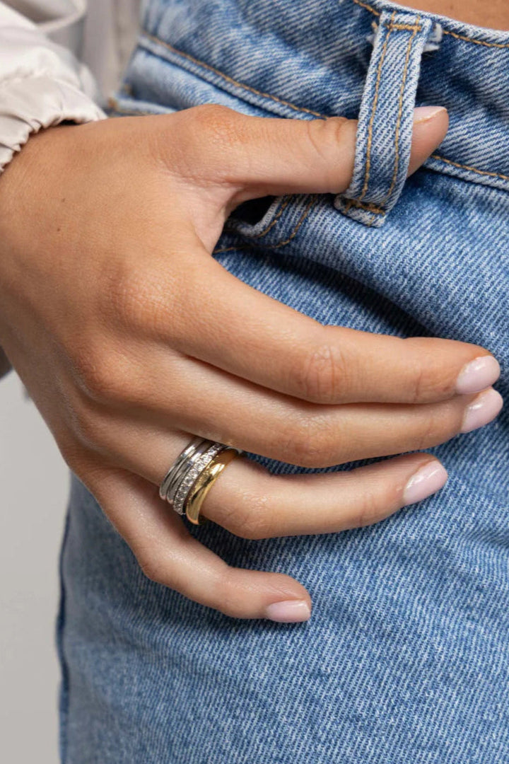 Faye Two-Tone Rings Set