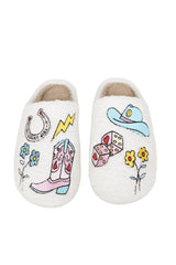 Lucky Cowgirl Icons Slippers