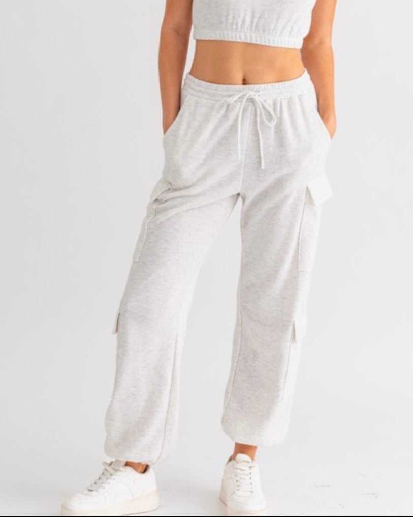 Grey Cargo Joggers