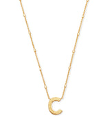 Letter C Gold Pendant Necklace